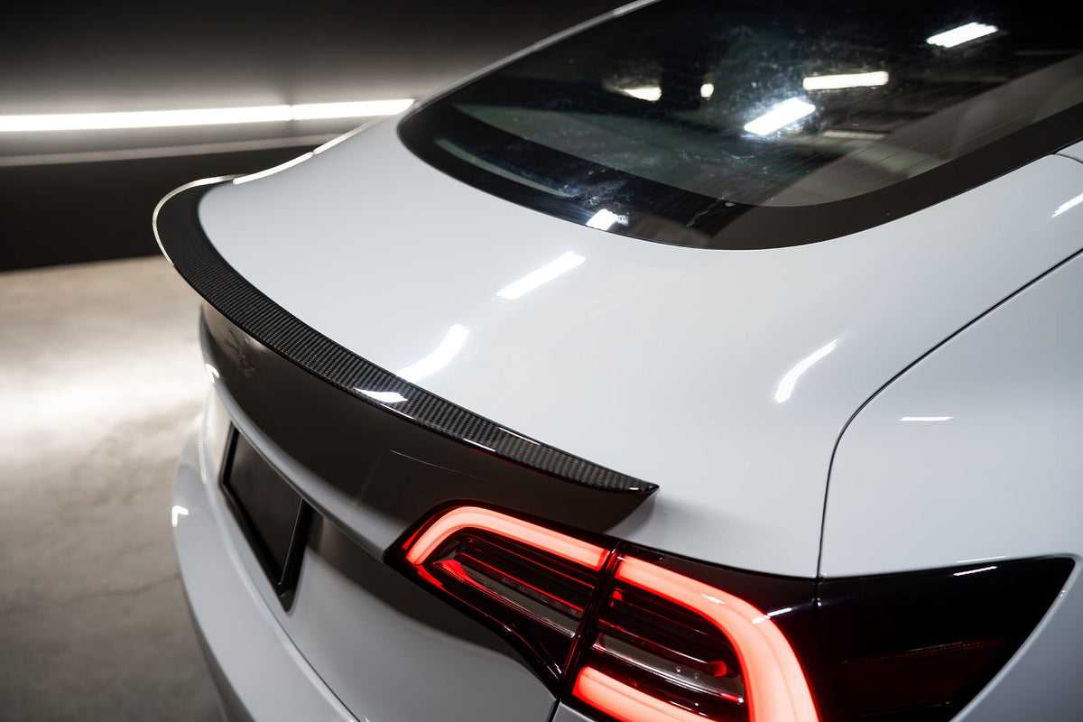 2017-2023 Tesla Model 3 (1st Gen) PF Style Dry Carbon Fiber Trunk Spoiler | FYBR Aerodynamics — photo 6 of 10