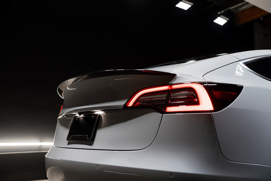 2017-2023 Tesla Model 3 (1st Gen) PF Style Dry Carbon Fiber Trunk Spoiler | FYBR Aerodynamics — photo 1 of 10