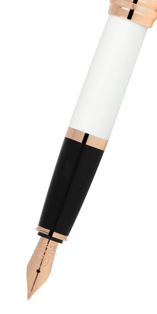 Bailey™ Pearlescent White Lacquer Fine Nib Fountain Pen