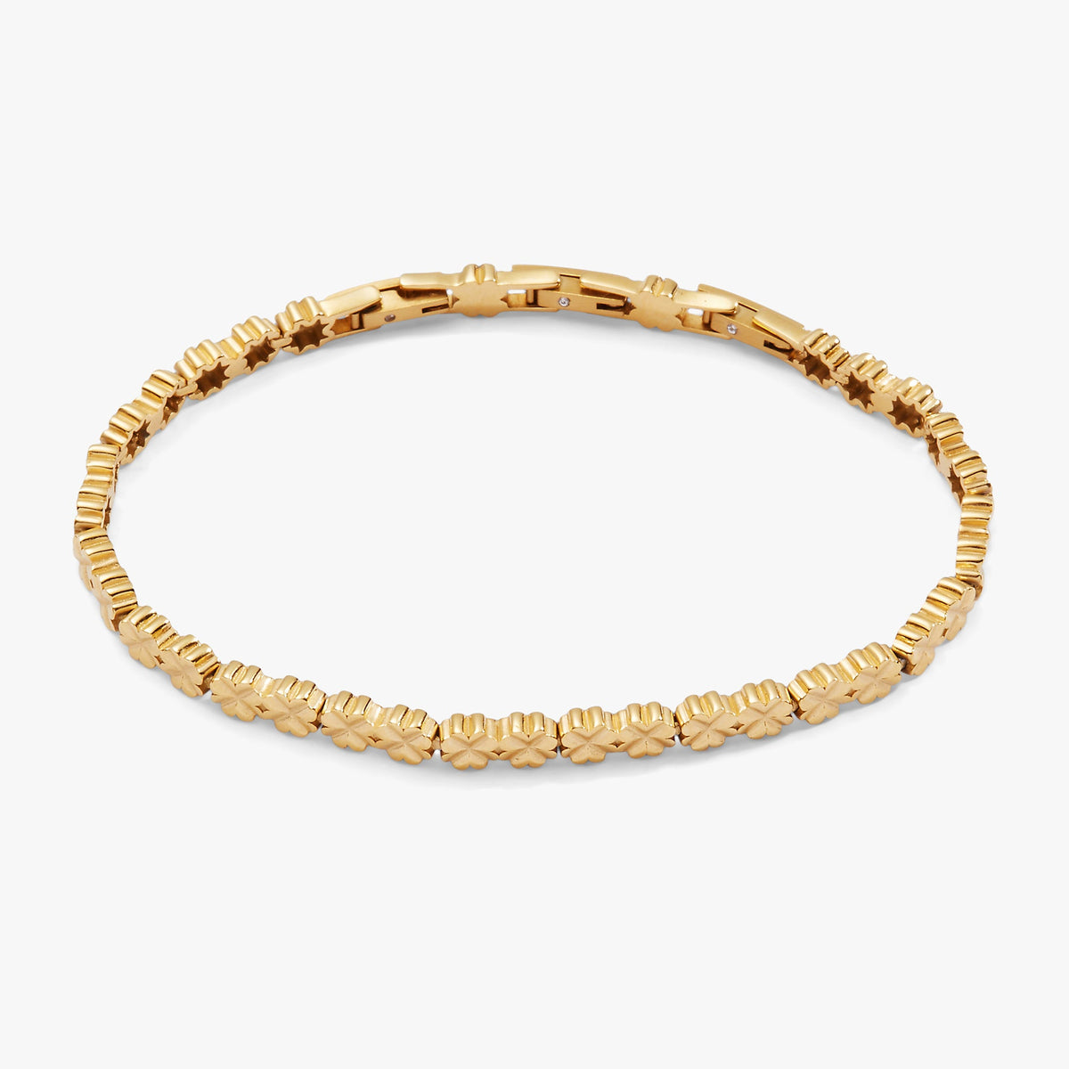 Lucky Clover Charm Tennis Bracelet