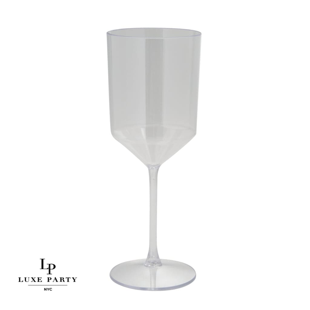 Upscale Round Clear Plastic Wine Cups | 4 Cups