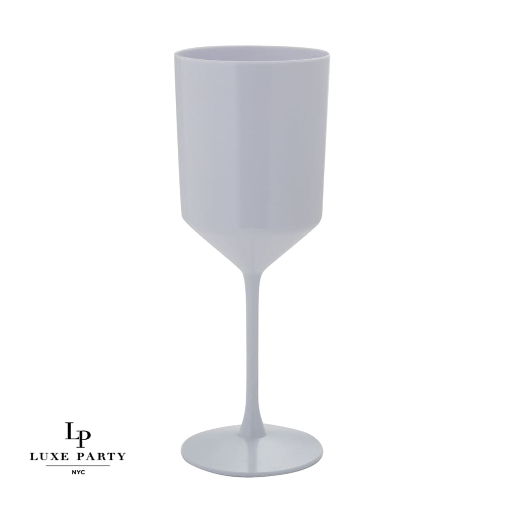 Upscale Round White Plastic Wine Cups | 4 Cups