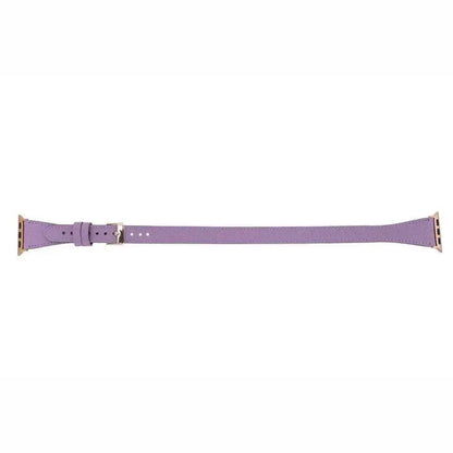 Luxury Double Wrap Purple Leather Apple Watch Band - San Diego