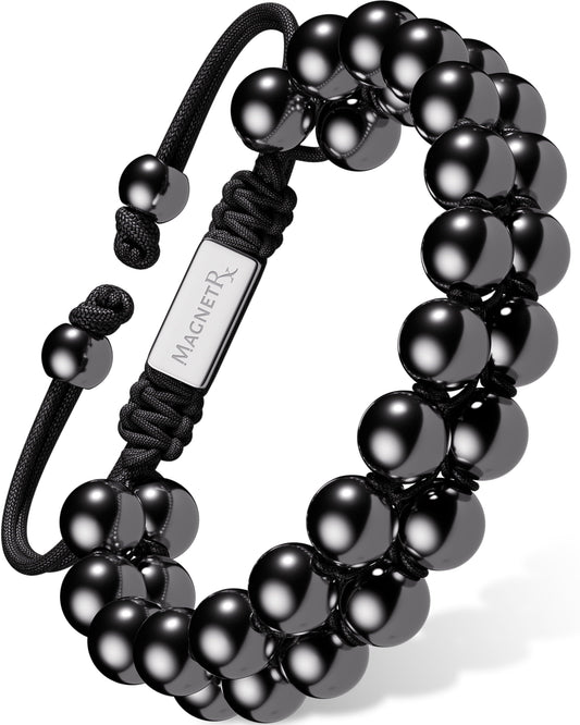 High Power Magnetic Hematite Bracelet Double Row
