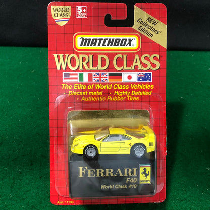 Ferrari F40 Yellow by Matchbox 1:59 (WC10)