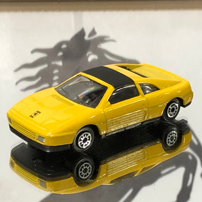 Ferrari 348ts Yellow - Black Interior by MC Toy 1:60 (China)(No box)