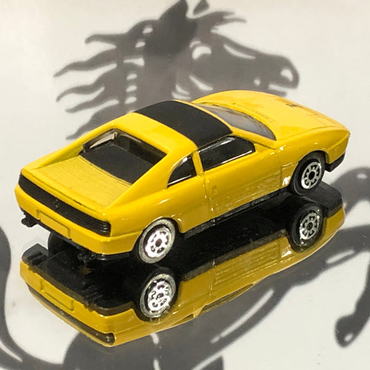 Ferrari 348ts Yellow - Black Interior by MC Toy 1:60 (China)(No box)