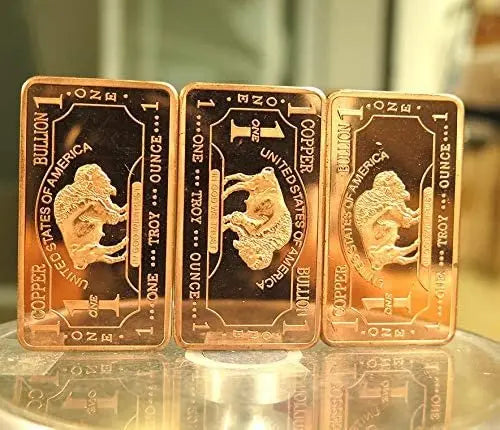 1 oz One Troy Ounce USA American Buffalo .999 Fine Copper Bar Ingot Cu Element