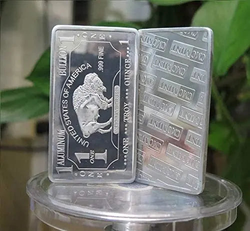 1 oz One Troy Ounce USA American Buffalo .999 Fine Aluminum Bullion Bar Al Element