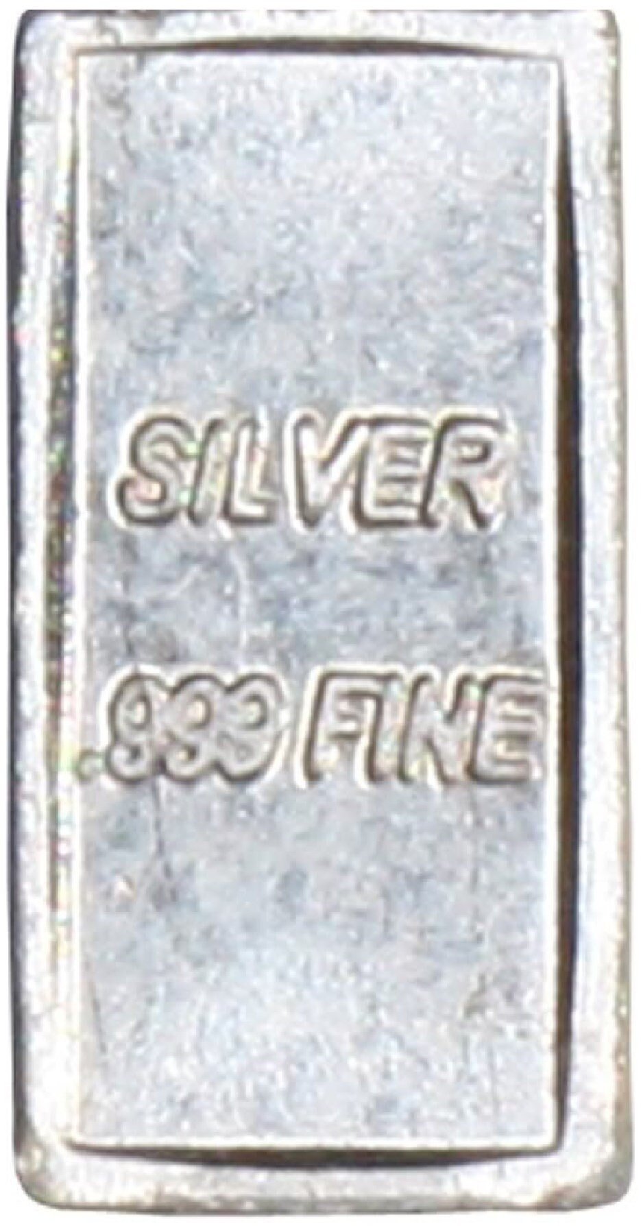 Juego de 5 barras de plata pura sólida – .999 fina, 5 granos cada una, más de 1 gramo en total