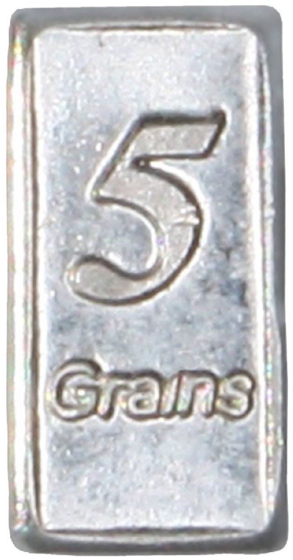 Juego de 5 barras de plata pura sólida – .999 fina, 5 granos cada una, más de 1 gramo en total