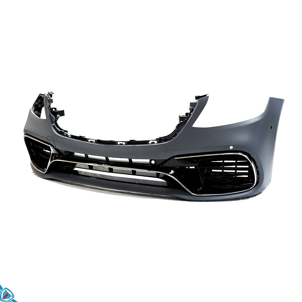 2018-2020 Mercedes-Benz S-Class Facelift (W222) S63 AMG Style Polypropylene Front Bumper Conversion Kit | E3Tuning — photo 1 of 10