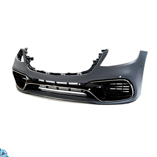 2018-2020 Mercedes-Benz S-Class Facelift (W222) S63 AMG Style Polypropylene Front Bumper Conversion Kit | E3Tuning — photo 1 of 10