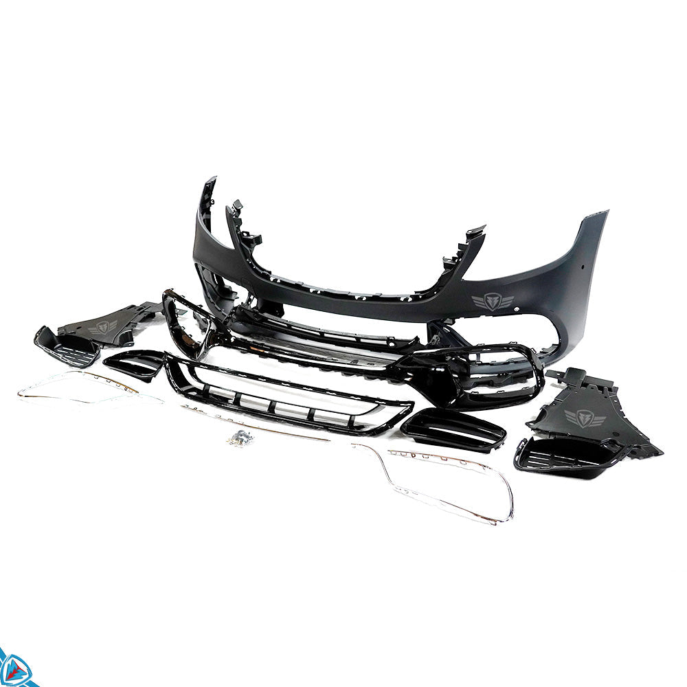 2018-2020 Mercedes-Benz S-Class Facelift (W222) S63 AMG Style Polypropylene Front Bumper Conversion Kit | E3Tuning — photo 3 of 10