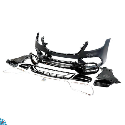 2018-2020 Mercedes-Benz S-Class Facelift (W222) S63 AMG Style Polypropylene Front Bumper Conversion Kit | E3Tuning — photo 3 of 10