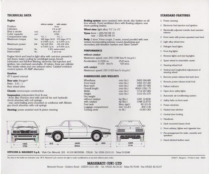 Maserati Karif Brochure (W053)