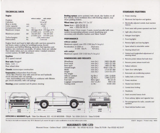 Maserati Karif Brochure (W053)