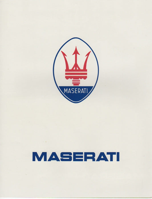Maserati 1987 U.S. Line-up Brochure