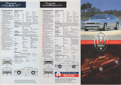 Maserati 1996-1997 U.K. Line-up Brochure