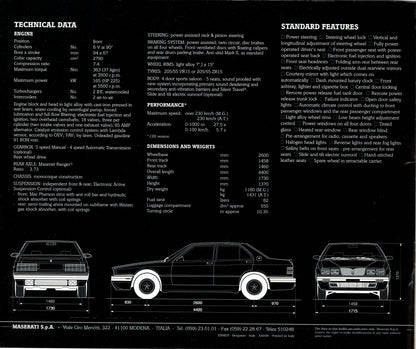 Maserati 430 Brochure (AA048)