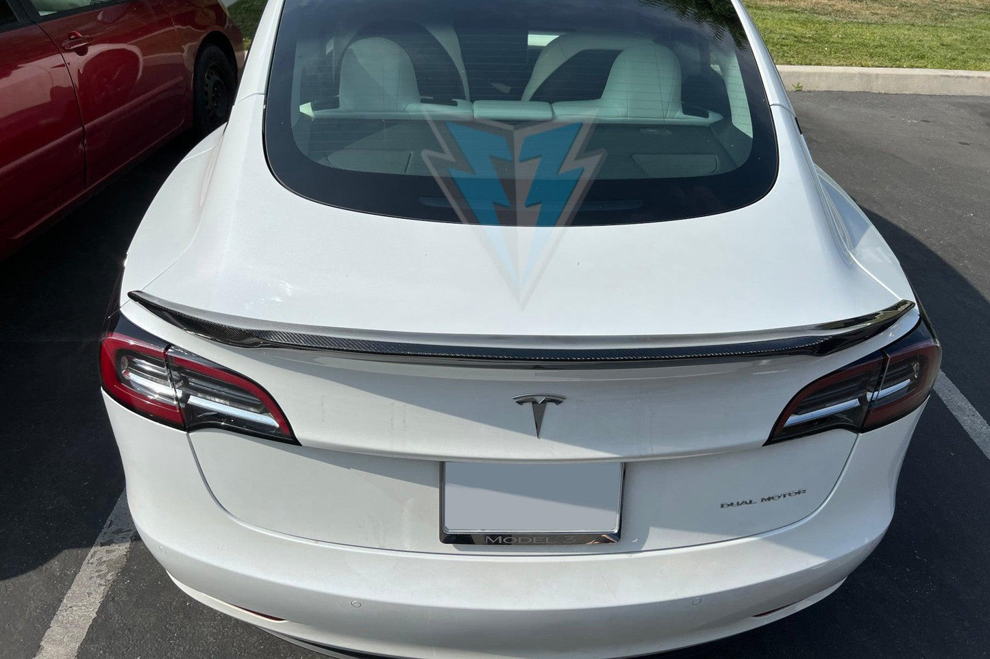 2017-2023 Tesla Model 3 (MK1) RS Style Carbon Fiber Trunk Spoiler | FYBR Aerodynamics — photo 2 of 3