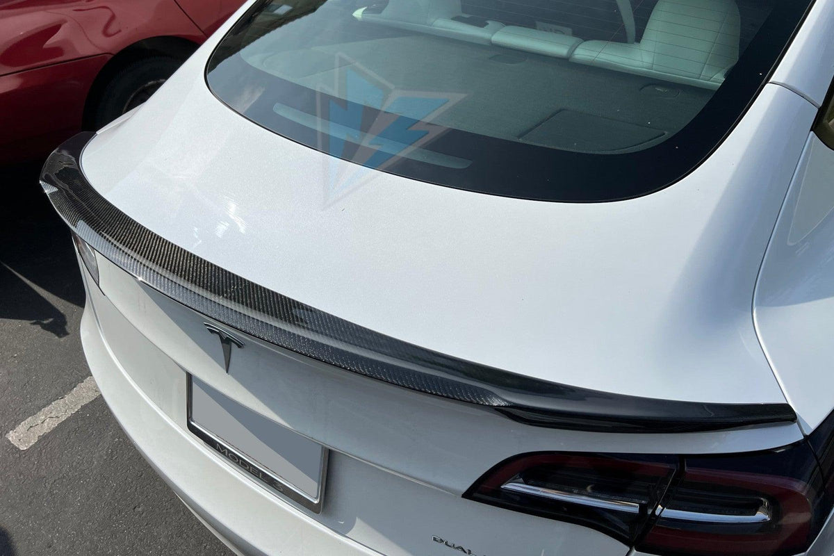 2017-2023 Tesla Model 3 (MK1) RS Style Carbon Fiber Trunk Spoiler | FYBR Aerodynamics — photo 3 of 3