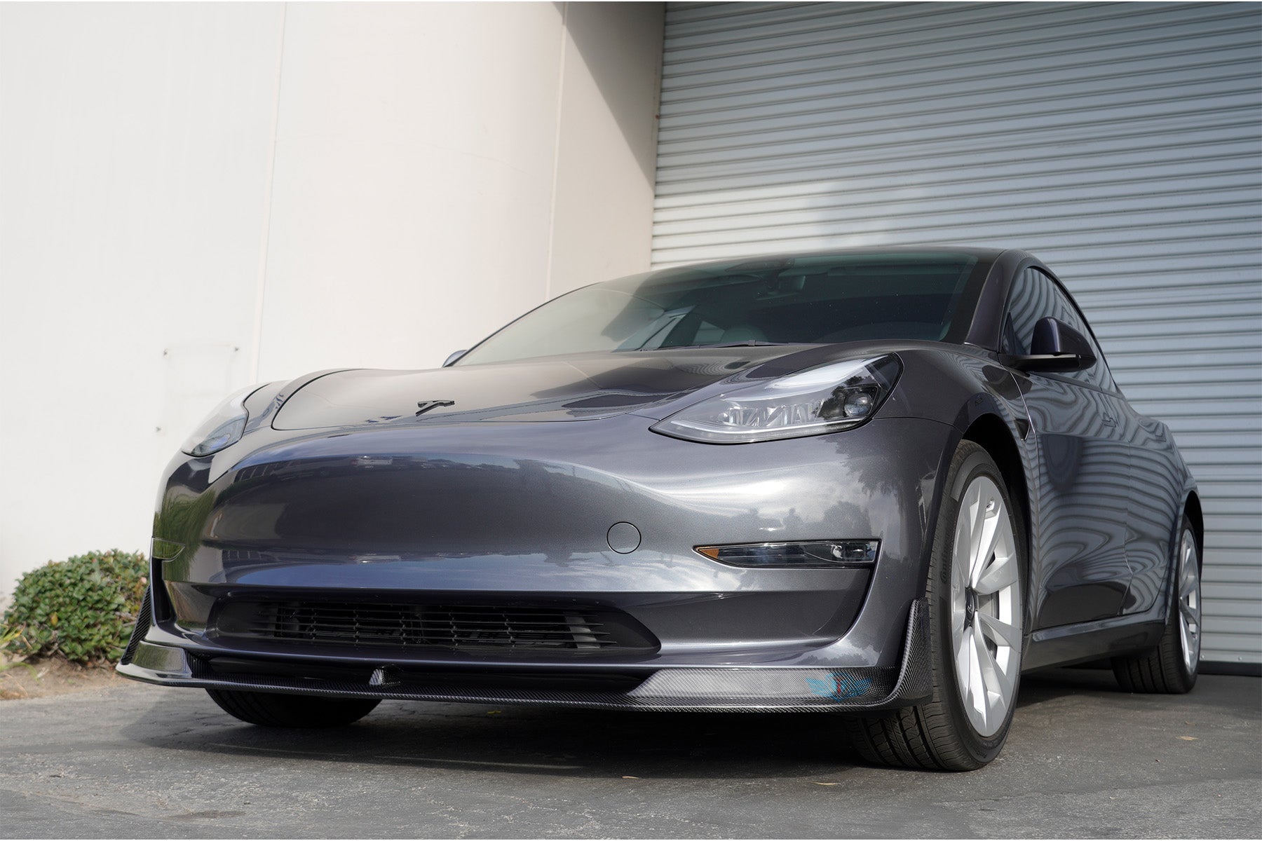 2017-2023 Tesla Model 3 (MK1) VSX Style Carbon Fiber Front Lip | FYBR Aerodynamics — photo 1 of 9