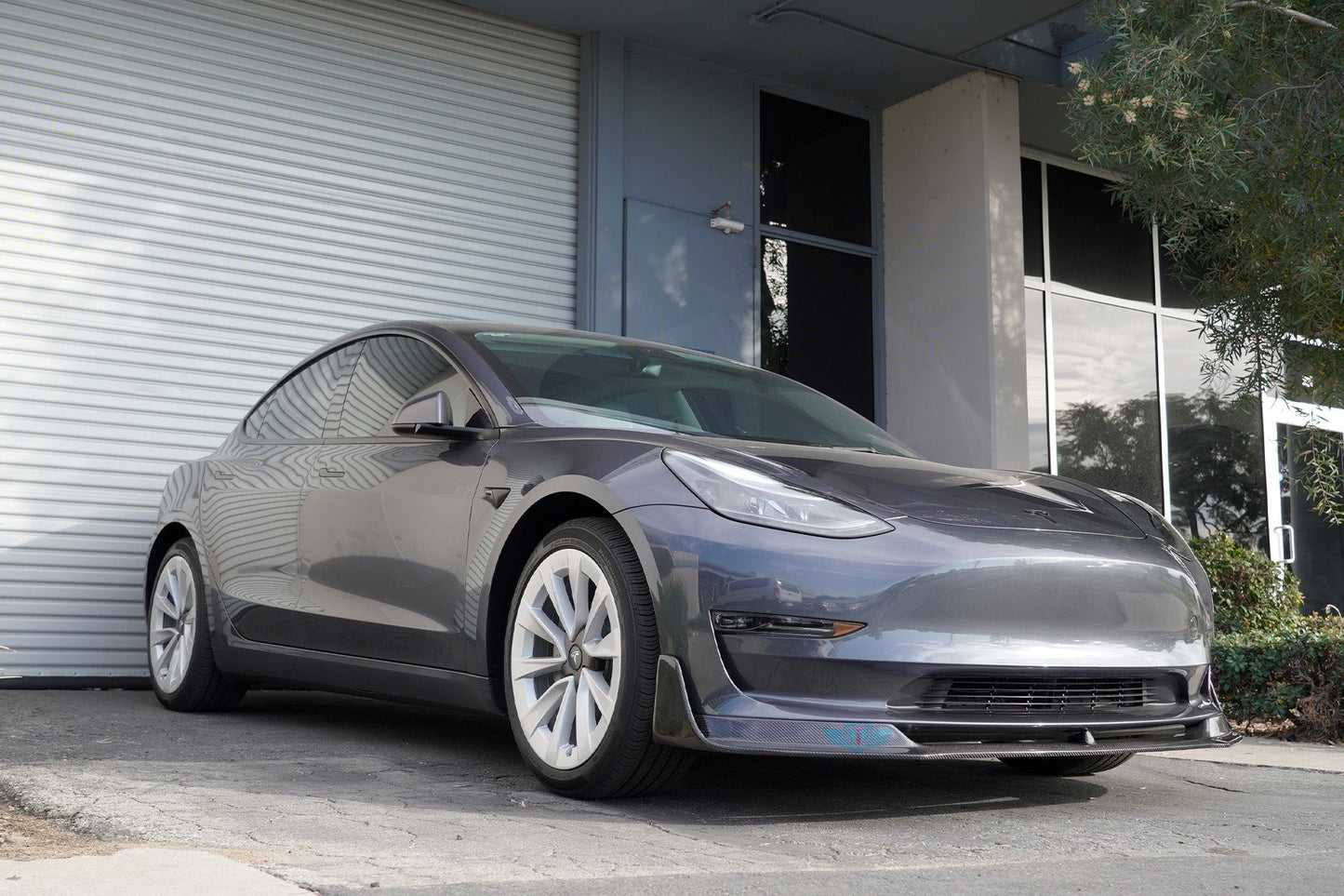 2017-2023 Tesla Model 3 (MK1) VSX Style Carbon Fiber Front Lip | FYBR Aerodynamics — photo 3 of 9