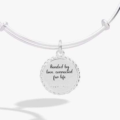 Mom 'Bonded By Love, Connected For Life' Charm Bangle