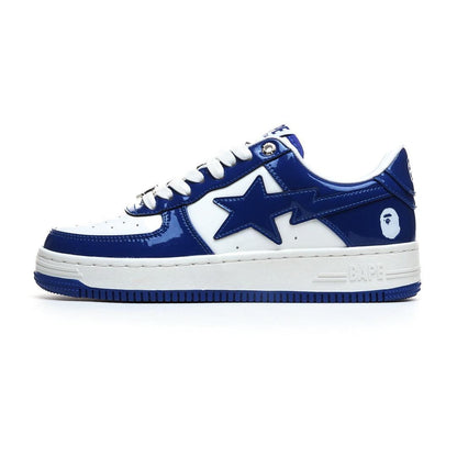 A Bathing Ape Bape Sta Patent Leather 'White Blue'