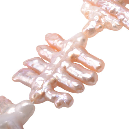 Freshwater Peach Tally Stick Pearl Strand 14.5in
