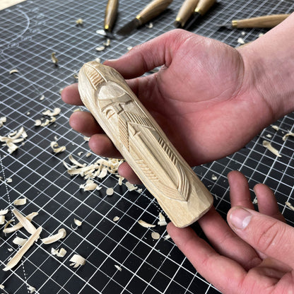 Odin Figurine – 13 cm (5.1 inches) Hand-Carved Wooden Norse God Statue