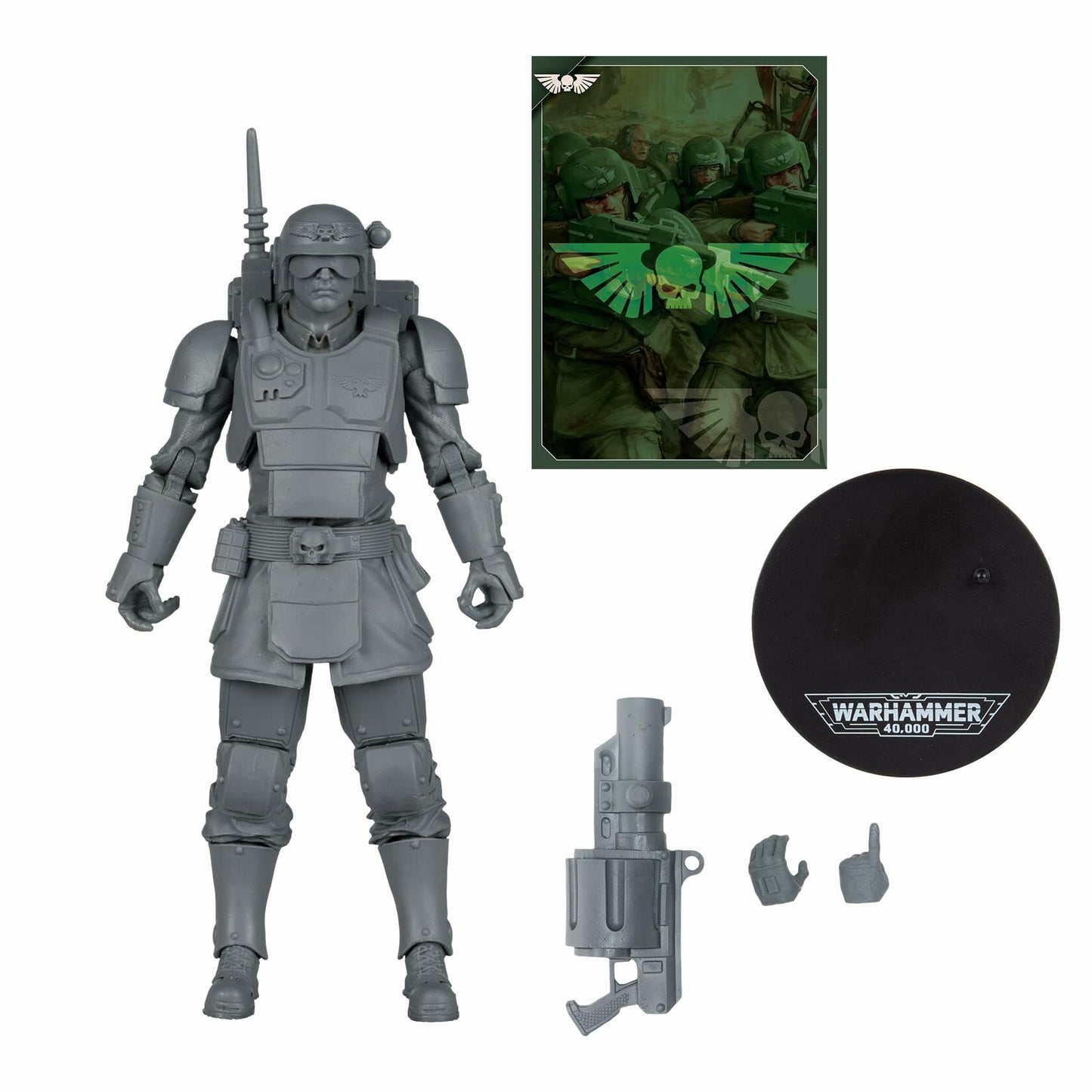 McFarlane Toys Warhammer 40K Kasrkin Astra Militarum Figura 7in Gris