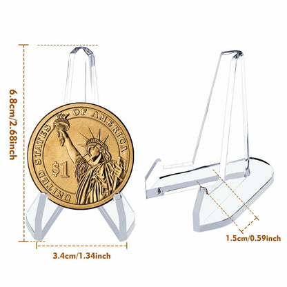 Mini Acrylic Easel Stand – 12 Pack (2.68in, Clear)