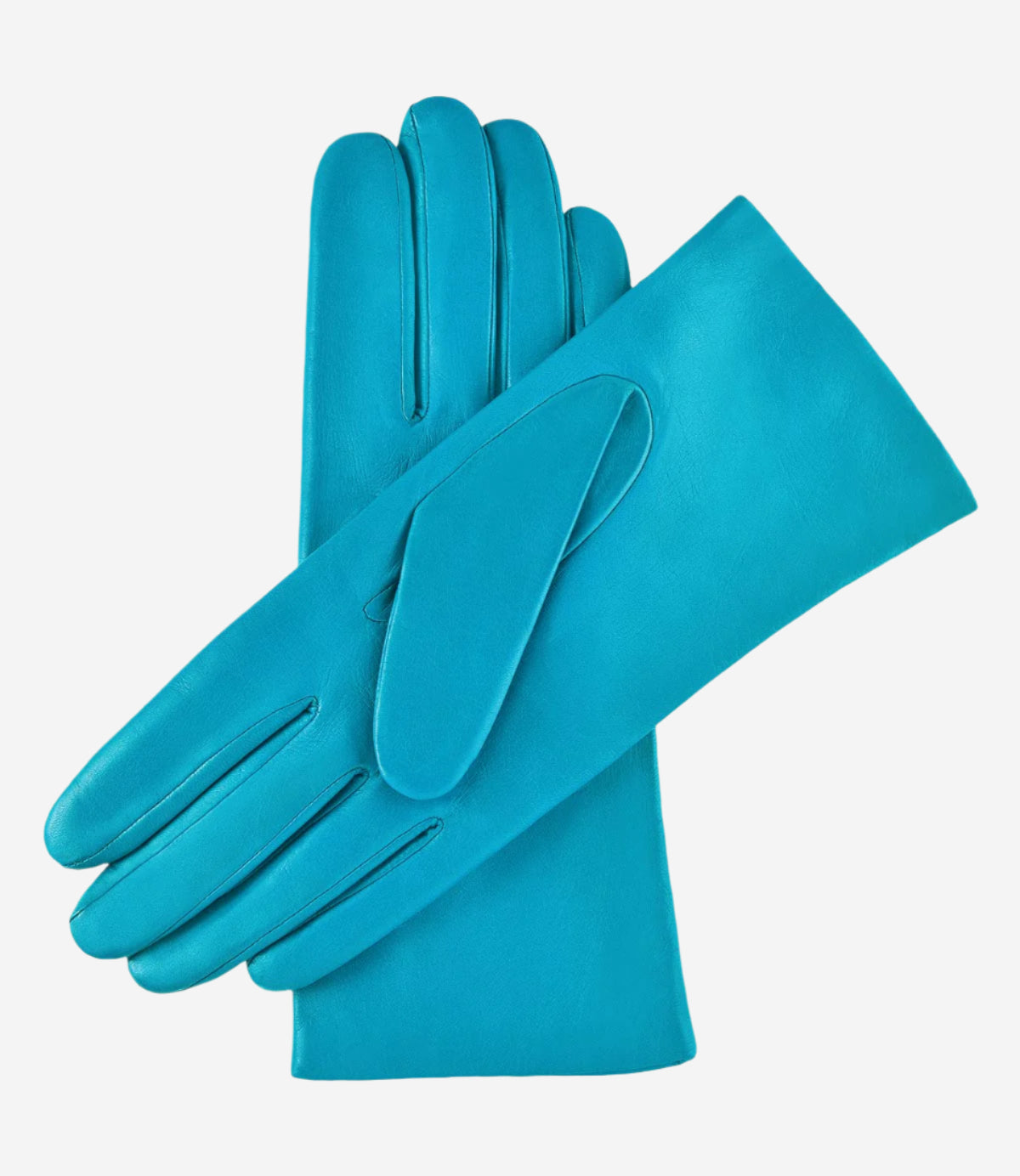 Isabella (aqua) - Italian lambskin leather gloves with cashmere lining — photo 2 of 8
