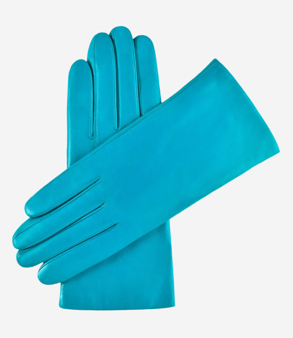 Isabella (aqua) - Italian lambskin leather gloves with cashmere lining — photo 1 of 8