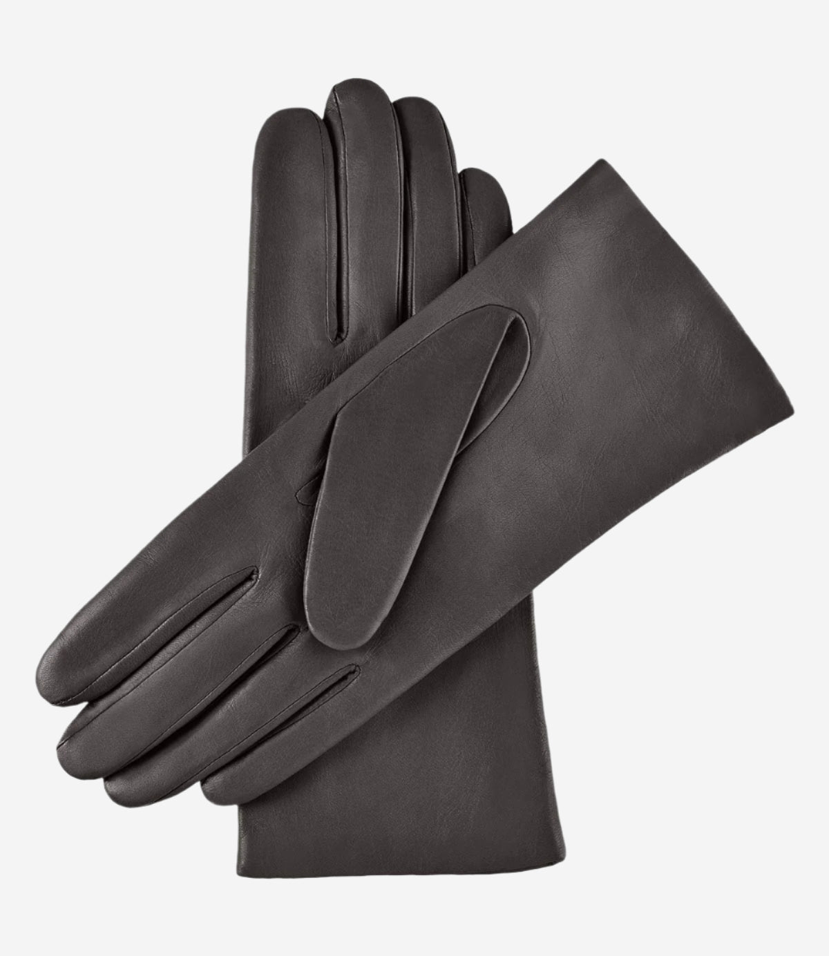 Isabella (charcoal) - Italian lambskin leather gloves with cashmere lining — photo 2 of 8