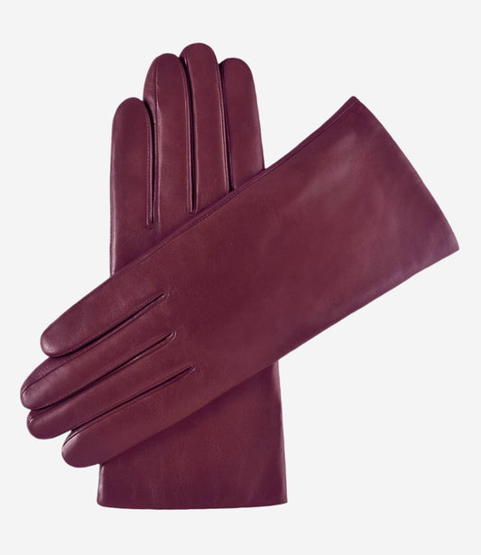 Isabella (cordovan) - Italian lambskin leather gloves with cashmere lining — photo 1 of 8