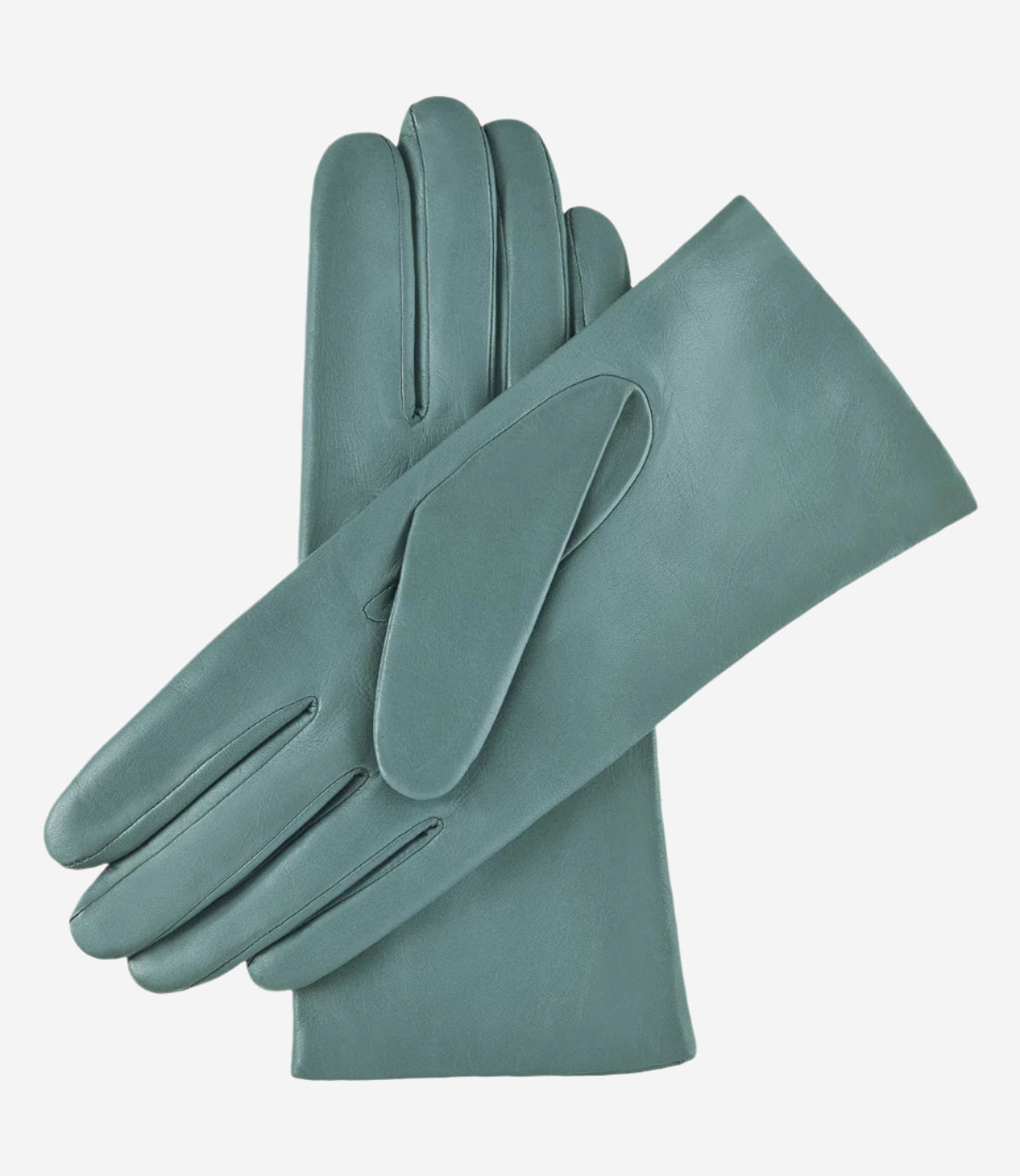 Isabella (sage) - Italian lambskin leather gloves with cashmere lining — photo 2 of 8