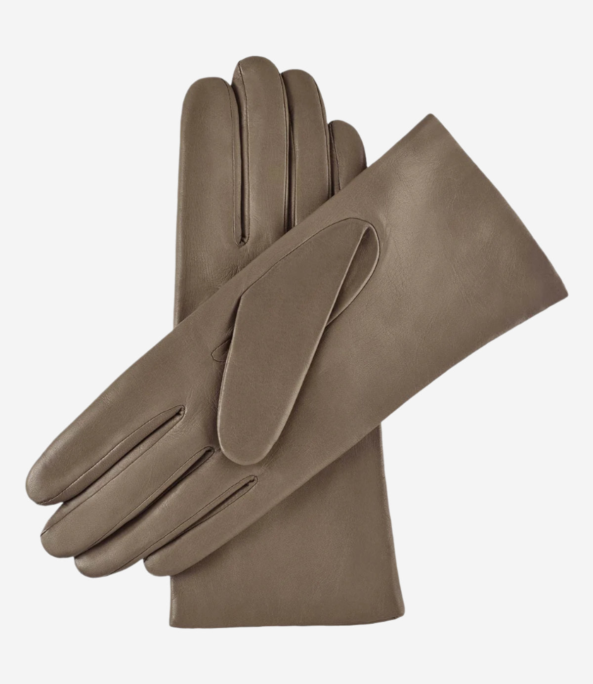 Isabella (taupe) - Italian lambskin leather gloves with cashmere lining — photo 2 of 8