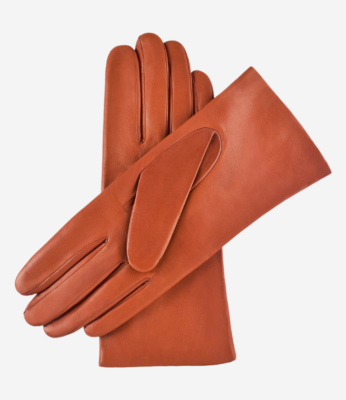 Isabella (terra cotta) - Italian lambskin leather gloves with cashmere lining — photo 2 of 8
