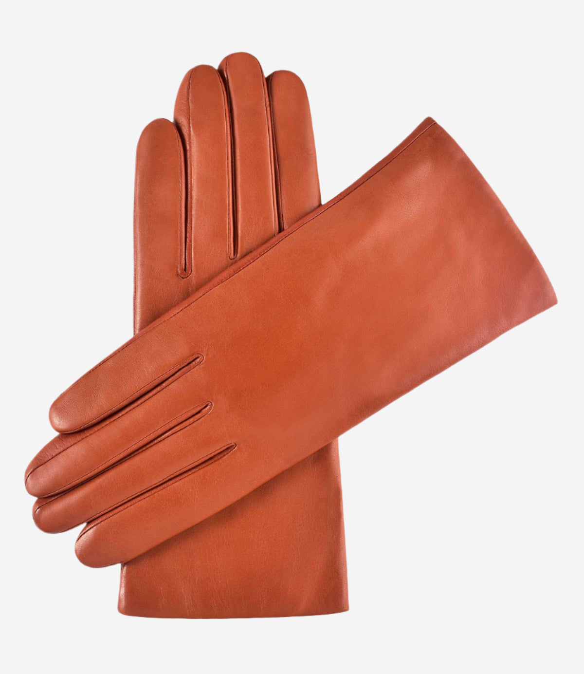 Isabella (terra cotta) - Italian lambskin leather gloves with cashmere lining — photo 1 of 8