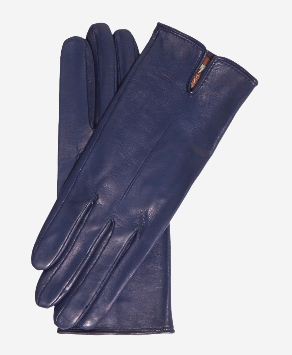 Margherita (navy) - Italian lambskin leather gloves with cashmere lining — photo 1 of 8