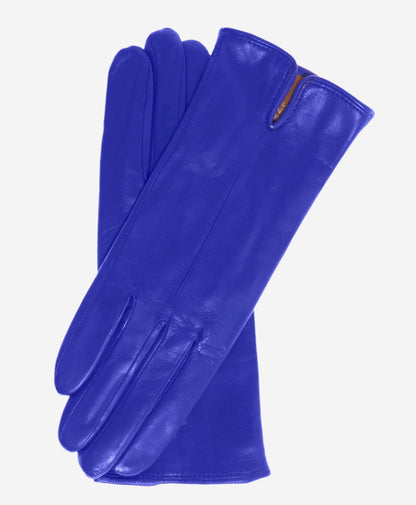 Margherita (ryl blue) - Italian lambskin leather gloves with cashmere lining — photo 1 of 8