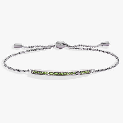 August Everyday Birthstone Pave Bolo Bracelet