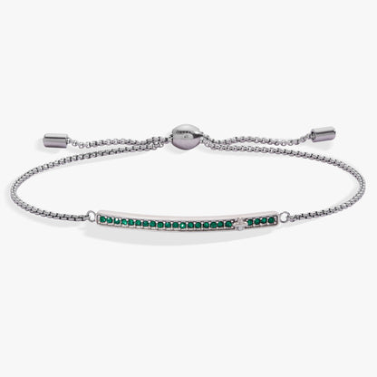 May Everyday Birthstone Pave Bolo Bracelet