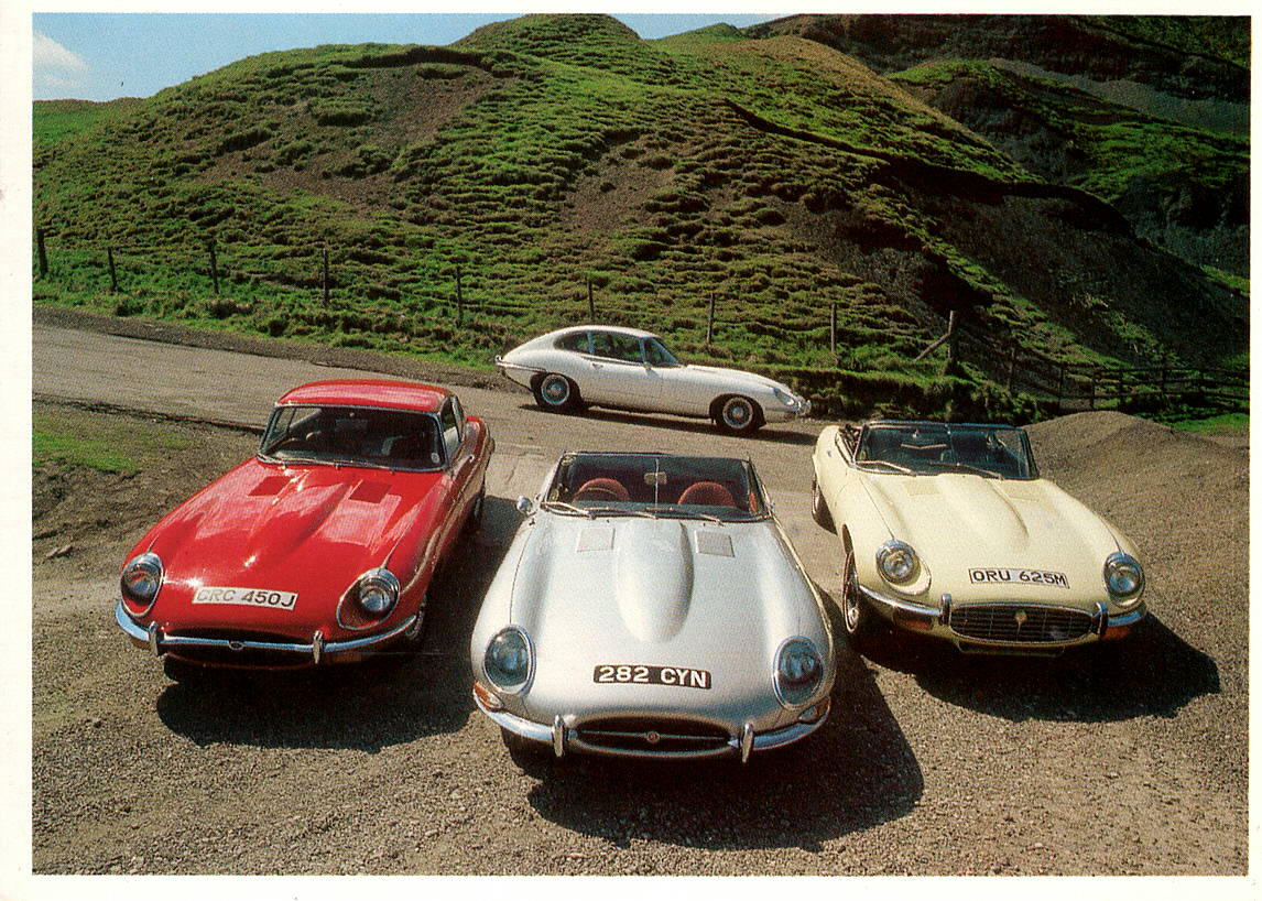 Jaguar E Type Postcard
