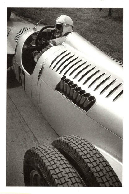 Hans Stuck On Auto Union, Goodwood 1998 - Jesse Alexander Postcard