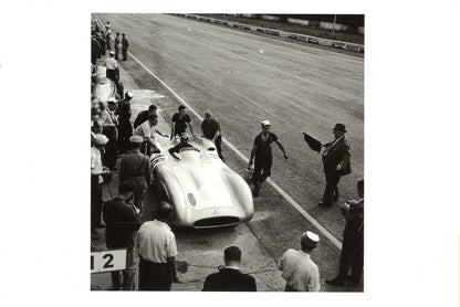 Juan Manuel Fangio On Mercedes, Monza 1955 - Jesse Alexander Postcard