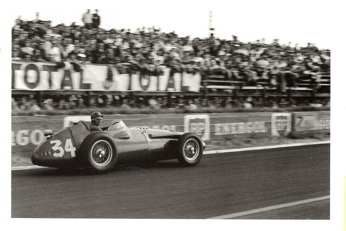 Juan Manuel Fangio On Maserati, Reims 1958 - Jesse Alexander Postcard